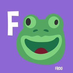 English Alphabet For Kids Letter F Frog