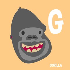 English Alphabet For Kids Letter G Gorilla