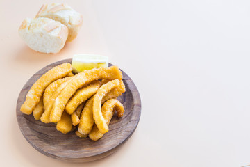 Cuttlefish breaded and fried (chocos, typical tapa in spain)