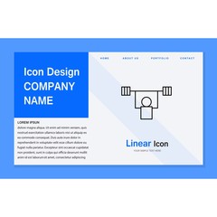 Weightlifting icon for your project