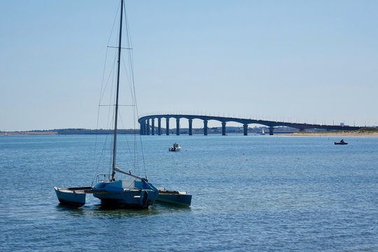France. Island Ile de Re. The Bridge to the island 