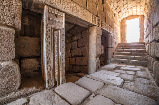 North entry of Arabic water cistern at Merida Alcazaba, Spain