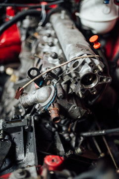 Details of car engine.