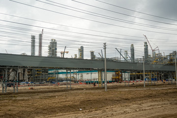 Construction of chemical factory. Tobolsk. Russia