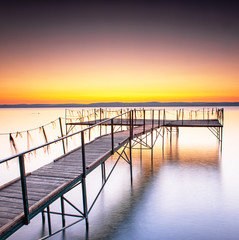 Sunset over lake Balaton, Hungary