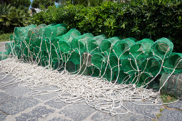 Fishing traps for crabs, shrimps, eels, lobsters