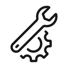 setup - minimal line web icon. simple vector illustration. concept for infographic, website or app.