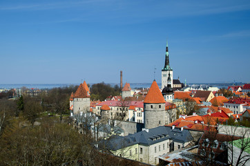 Obraz premium view of old town of Tallinn