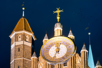 Gdansk facade and clock