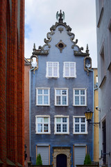 Fototapeta premium Stone bas-reliefs on the walls of Gdansk