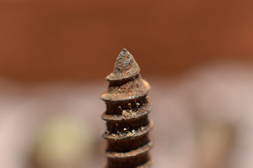 screw-made nails made of iron shaped tapered with screw