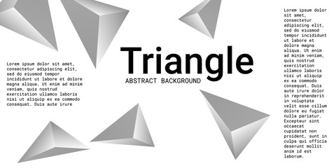 Triangle background. Abstract composition of triangular pyramids.