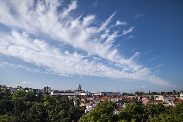 Coimbra (Portugal) - Vue depuis l'auberge de jeunesse - obrazy, fototapety, plakaty