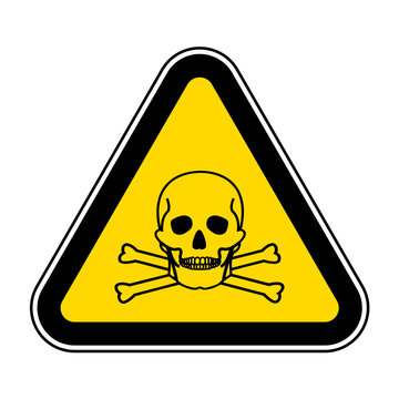 Toxic Material Symbol Sign Isolate On White Background,Vector Illustration EPS.10