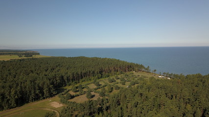 Fototapeta na wymiar Aerial view of coastline Jurkalne Baltic sea Latvia