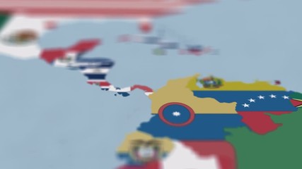 World Map of North America and Focusing on  El Salvador