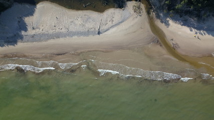 Aerial view of coastline Jurkalne Baltic sea Latvia