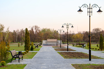 new alley in the dendrarium park in chisinau