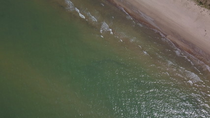 Aerial view of coastline Jurkalne Baltic sea Latvia