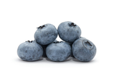 Fresh blueberries isolated on white background