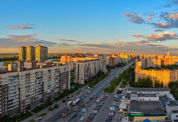 Summer sunset, shot in the Rybatskoye district