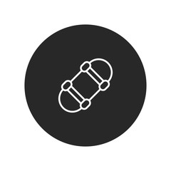 Skateboard vector icon