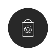 Recycle bag vector icon