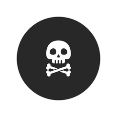Skull with crossbones vector icon