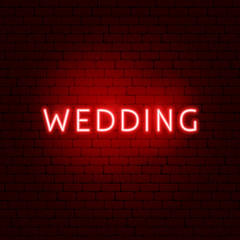 Fototapeta premium Wedding Neon Sign