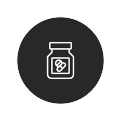 Pills bottle vector icon