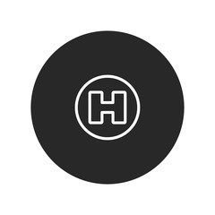 Helipad vector icon