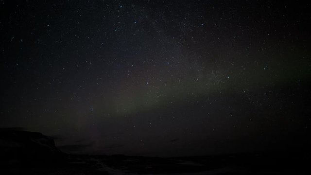 nightscape, night full of stars, autora borealis, nightsky of iceland