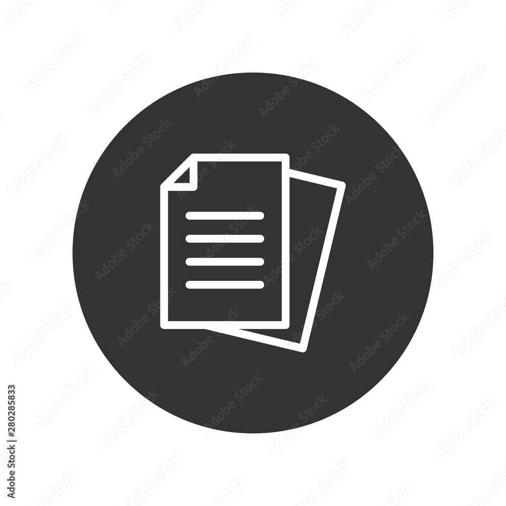 Aufkleber documents icon isolated on white background. documents icon in trendy design style. documents vector