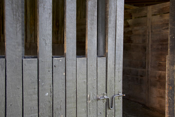 old wood barn stall door