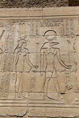 Scene from Kom Ombo Temple in Aswan, Egypt