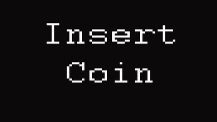 Insert Coin Classic Arcade. Game Over in text titles.