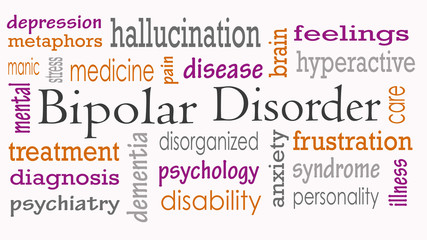 Obraz premium Bipolar disorder word cloud concept
