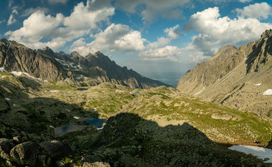 Panoramic view of High Tatras valley