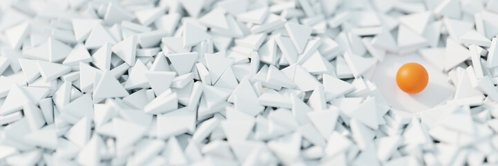 Feeling different; quality, human value and teamwork concepts. Original 3d rendering.