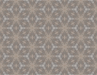 Fototapeta premium Seamless abstract raster pattern with dark and light lines with rhombuses and circles with motif fabric texture