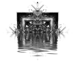 Quantum computer system. Internet connection. Net system. Modern big data. Magic code. .Techno pattern. Intersect grid. Symmetry lines. Energy blocks. Kaleidoscopic shape. AI. Sci-fi