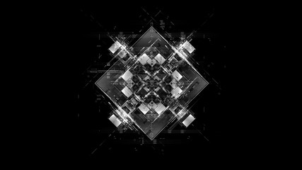 Quantum computer system. Internet connection. Net system. Modern big data. Magic code. .Techno pattern. Intersect grid. Symmetry lines. Energy blocks. Kaleidoscopic shape. AI. Sci-fi