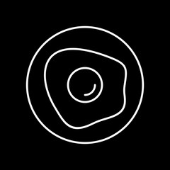 Obraz premium Half fry egg icon for your project