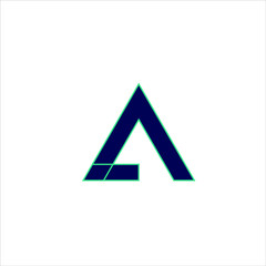 A initial letter with triangle shape