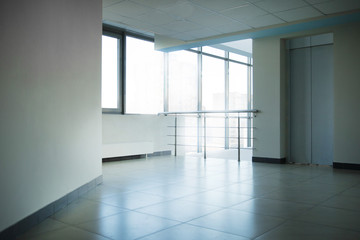 empty lobby in a modern office building.