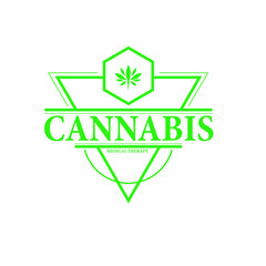 cannabis logo icon for health industry