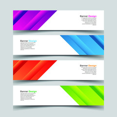 Naklejka premium Vector Abstract design banner web template