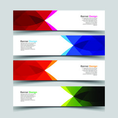 Naklejka premium Vector Abstract design banner web template