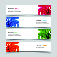 Naklejka premium Vector Abstract design banner web template