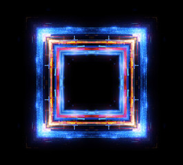 Led Light. luma effect. Future tech. Glare cubes. Digital signal. .Shine grid. Modern big data. Neon flare. Quantum computer net system. Magic code. Grid lines. Vivid frame. Web device. Blocks system. © rybindmitriy